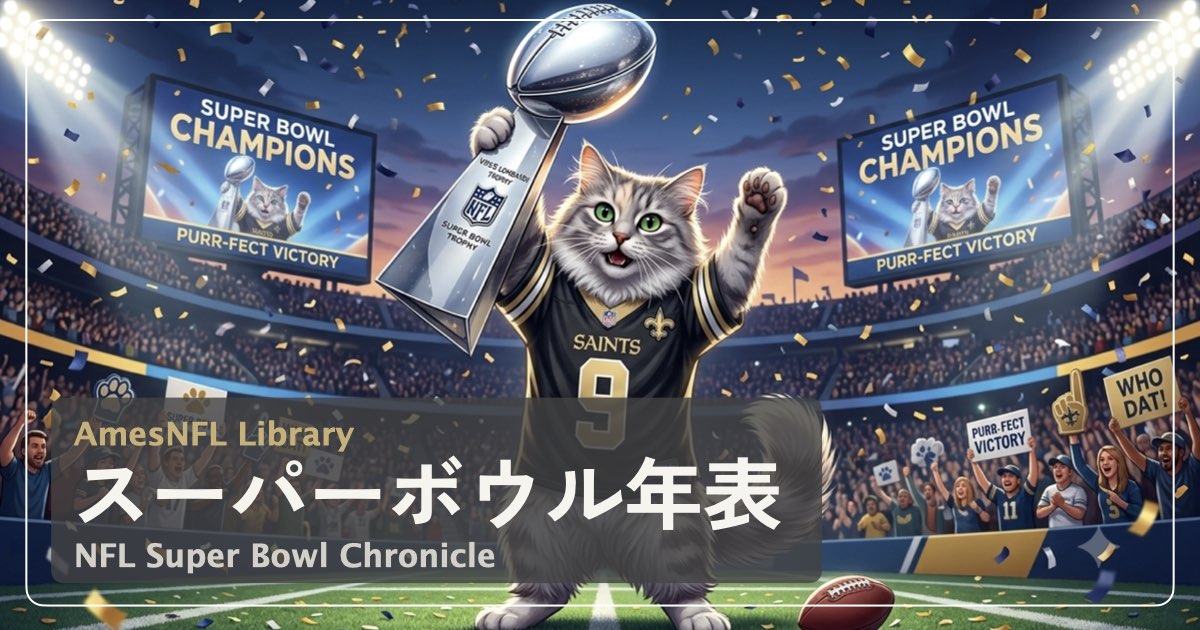 スーパーボウル年表｜歴代優勝チーム・MVP・開催地 | AmesNFL