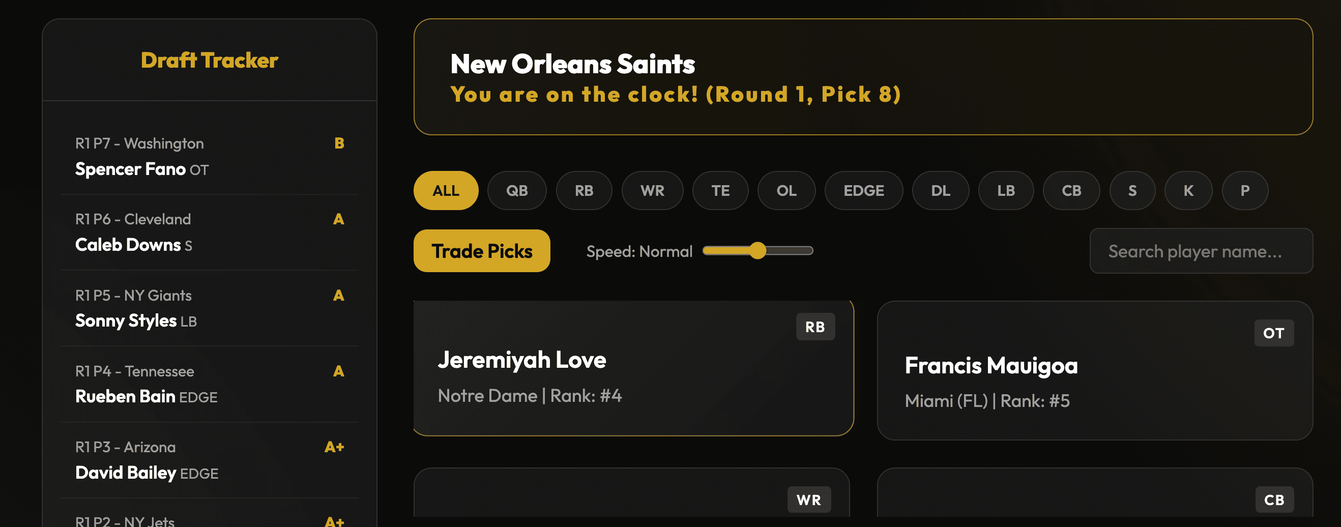 Mock Draft Simulator
