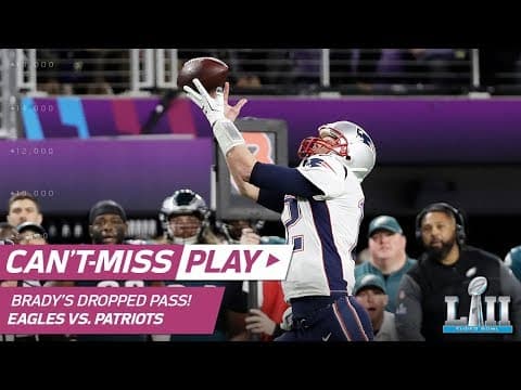 Tom Brady drops a wide-open trick-play pass (Super Bowl LII)