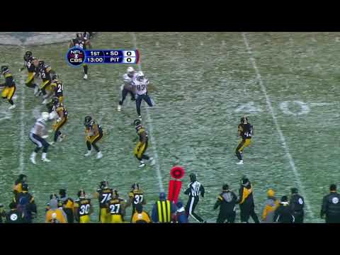 Troy Polamalu's one-handed diving interception