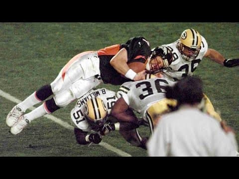 The Helicopter — John Elway spins through the air