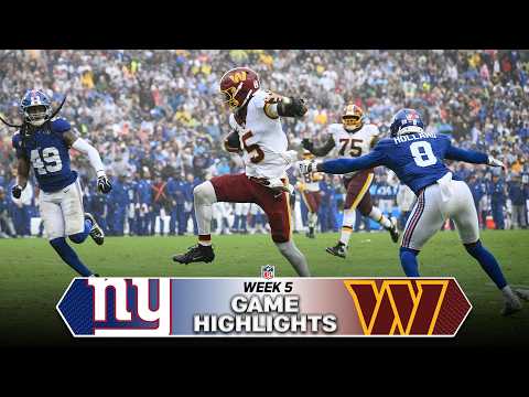 New York Giants vs Washington Commanders Game Highlights | 2026 NFL Season Week 5