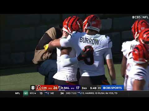 Ja'Marr Chase eludes three tacklers for an 82-yard touchdown