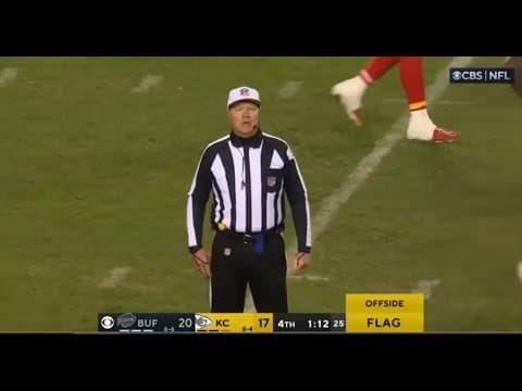 Player Out of Bounds on a Kick: パントで場外へ出た選手が復帰した場面