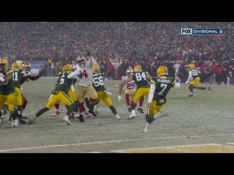 49ers recover a blocked punt for a game-tying touchdown against the Packers