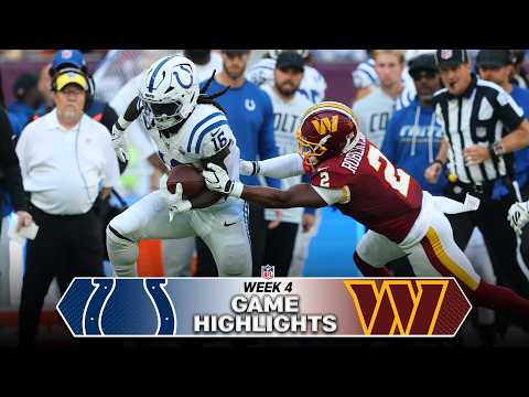 Indianapolis Colts vs. Washington Commanders Game Highlights | 2026 NFL Season Week 4