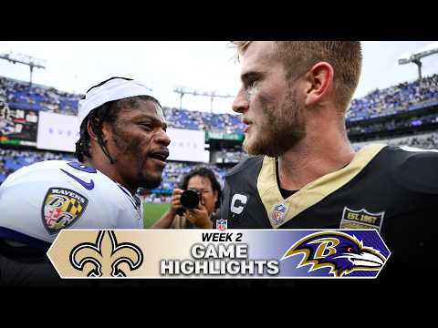 New Orleans Saints vs. Baltimore Ravens Game Highlights | NFL 2026 Season Week 2