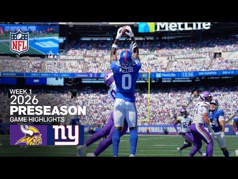 Minnesota Vikings vs. New York Giants | 2026 Preseason Week 1