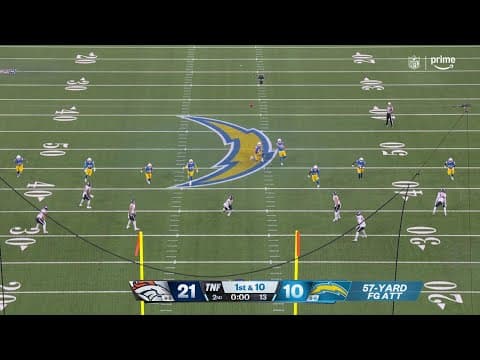 Cameron Dicker's 57-yard fair-catch free kick field goal