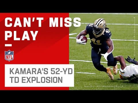 Alvin Kamara、6人を抜く52ヤードTD