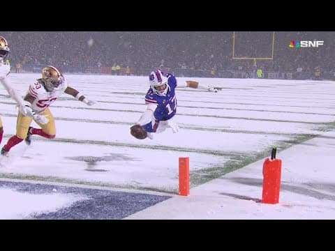 Josh Allen、雪の中でバックパスを受けTD