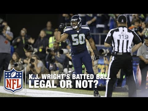 K.J. Wright's uncalled illegal bat