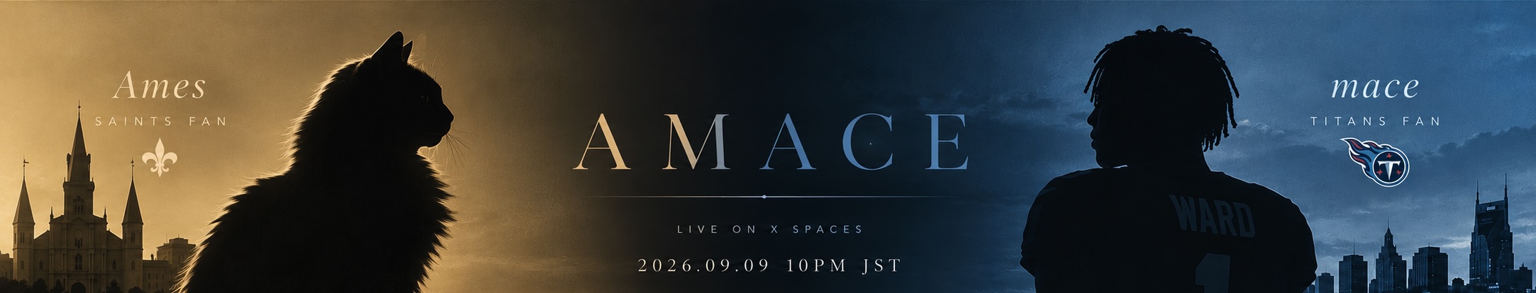 X spaces「AMACE」9/9（水）22:00〜 mace × Ames